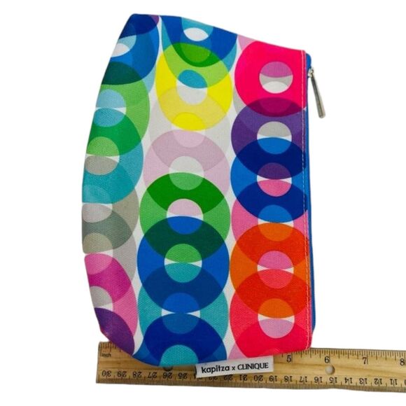 Clinique Cosmetic Make-up Toiletries Travel Pouch Case Zip Bag Retro Floral 3 pc - Picture 16 of 16